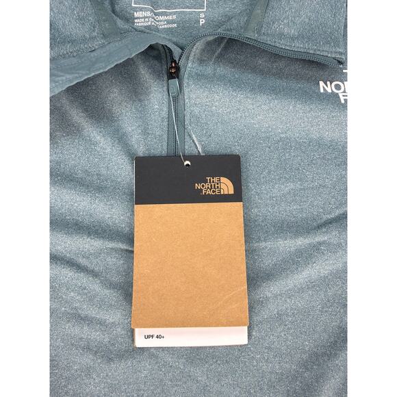 North Face M Riseway 1/4 Zip Goblin Heather Teal Men’s S, NWT Hiking Activewear - Picture 4 of 11